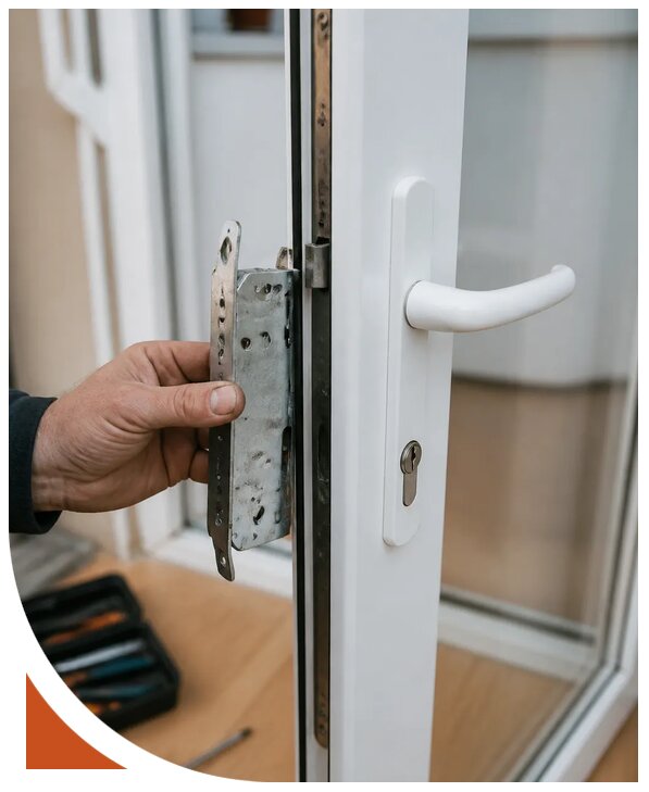 Ремонт замка пластиковой двери в Прокопьевске от 2584 р. | Разлок-Прк